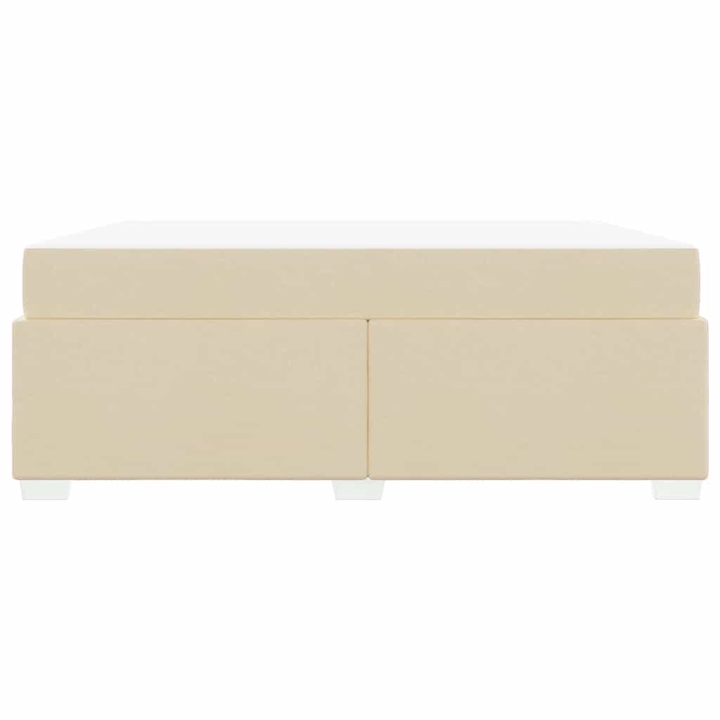 vidaXL Σκελετός Κρεβατιού με στρώμα Κρεμ 180 x 200 cm ύφασμα