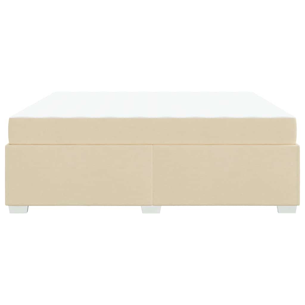 vidaXL Σκελετός Κρεβατιού με στρώμα Κρεμ 180 x 200 cm ύφασμα