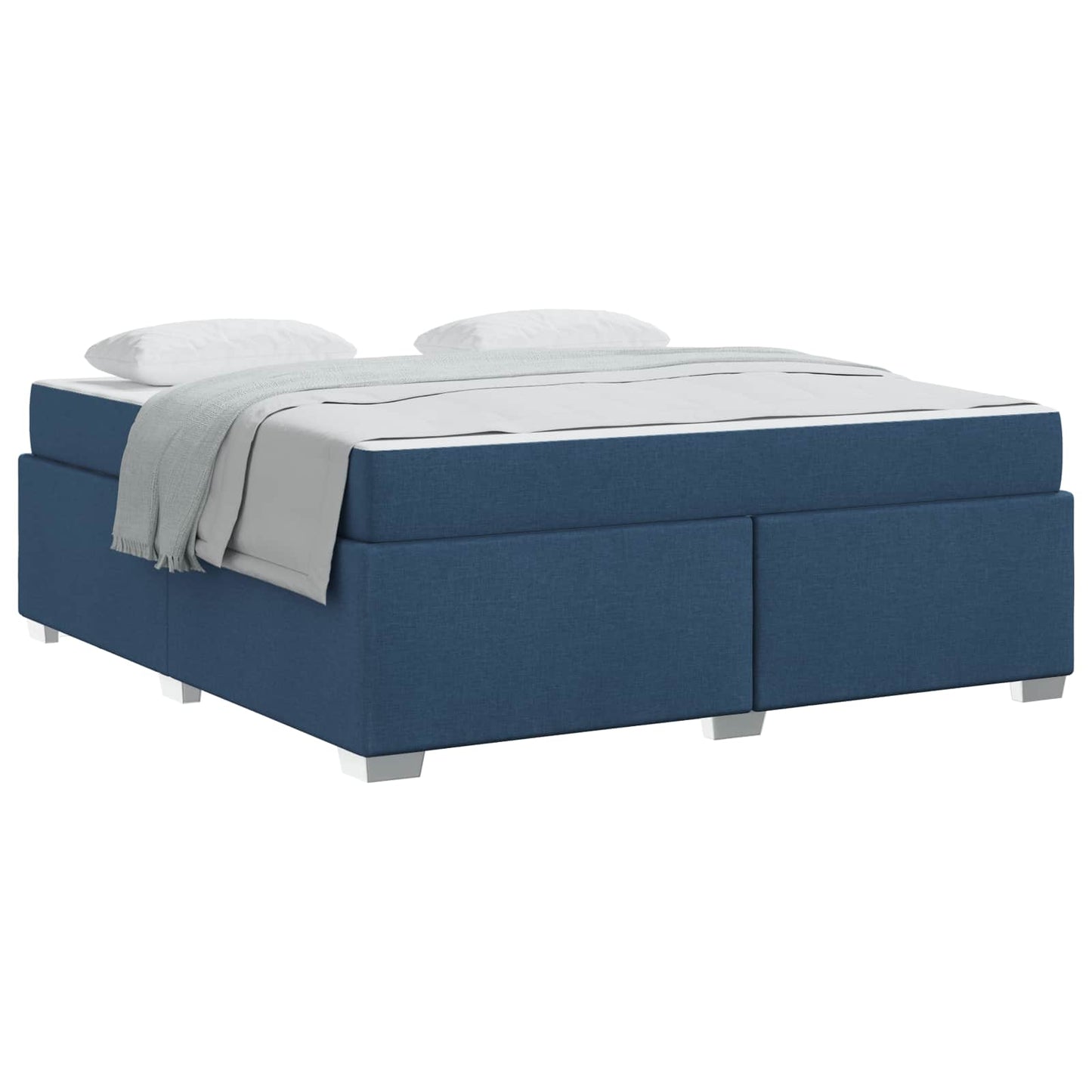 vidaXL Σκελετός Κρεβατιού με στρώμα Μπλε 180 x 200 cm ύφασμα
