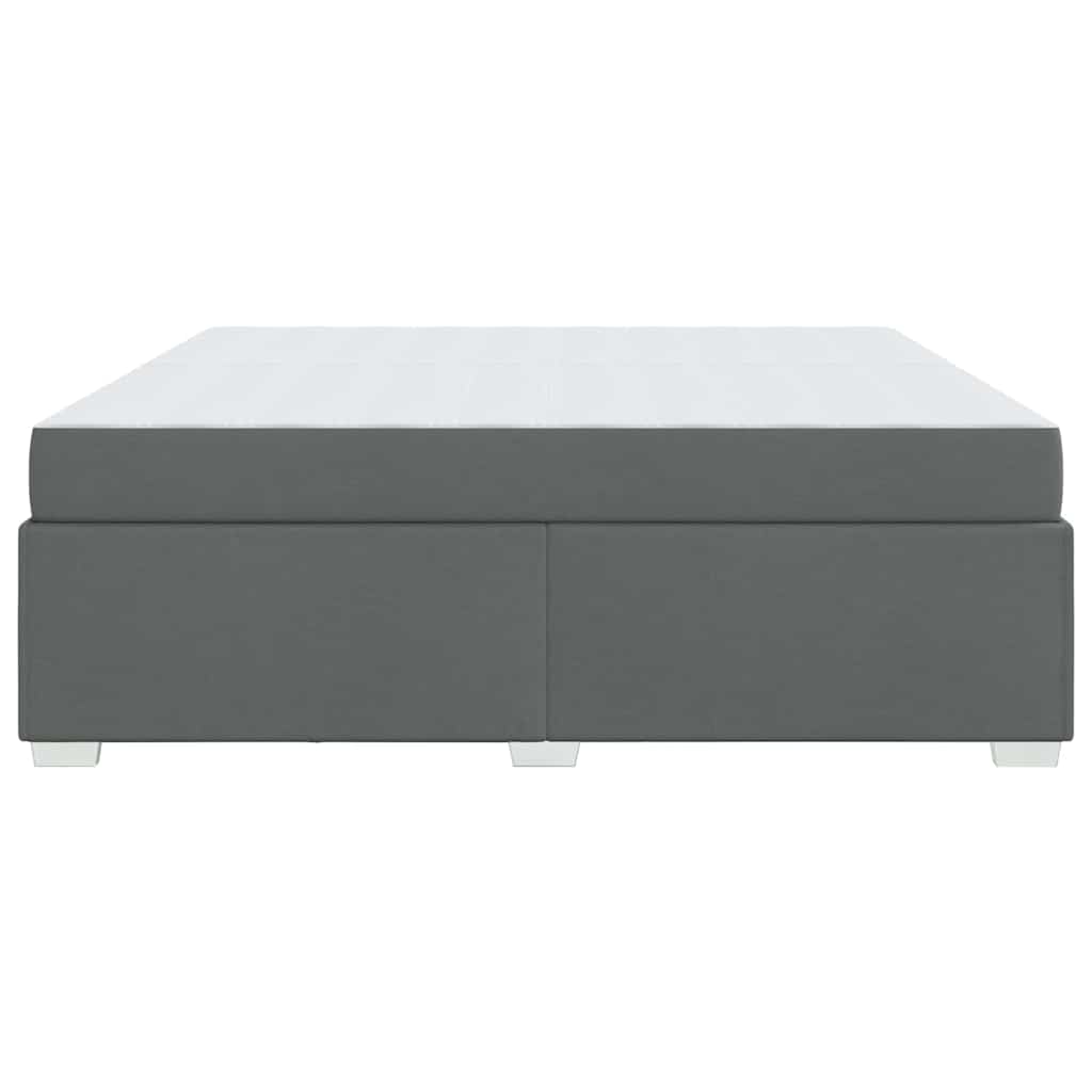 vidaXL Σκελετός Κρεβατιού Σκούρο γκρι 200 x 200 cm ύφασμα