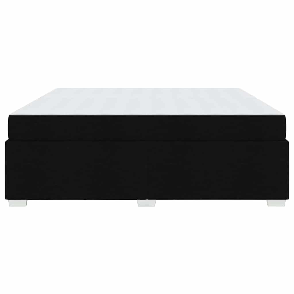 vidaXL Σκελετός Κρεβατιού με στρώμα Μαύρο 200 x 200 cm ύφασμα