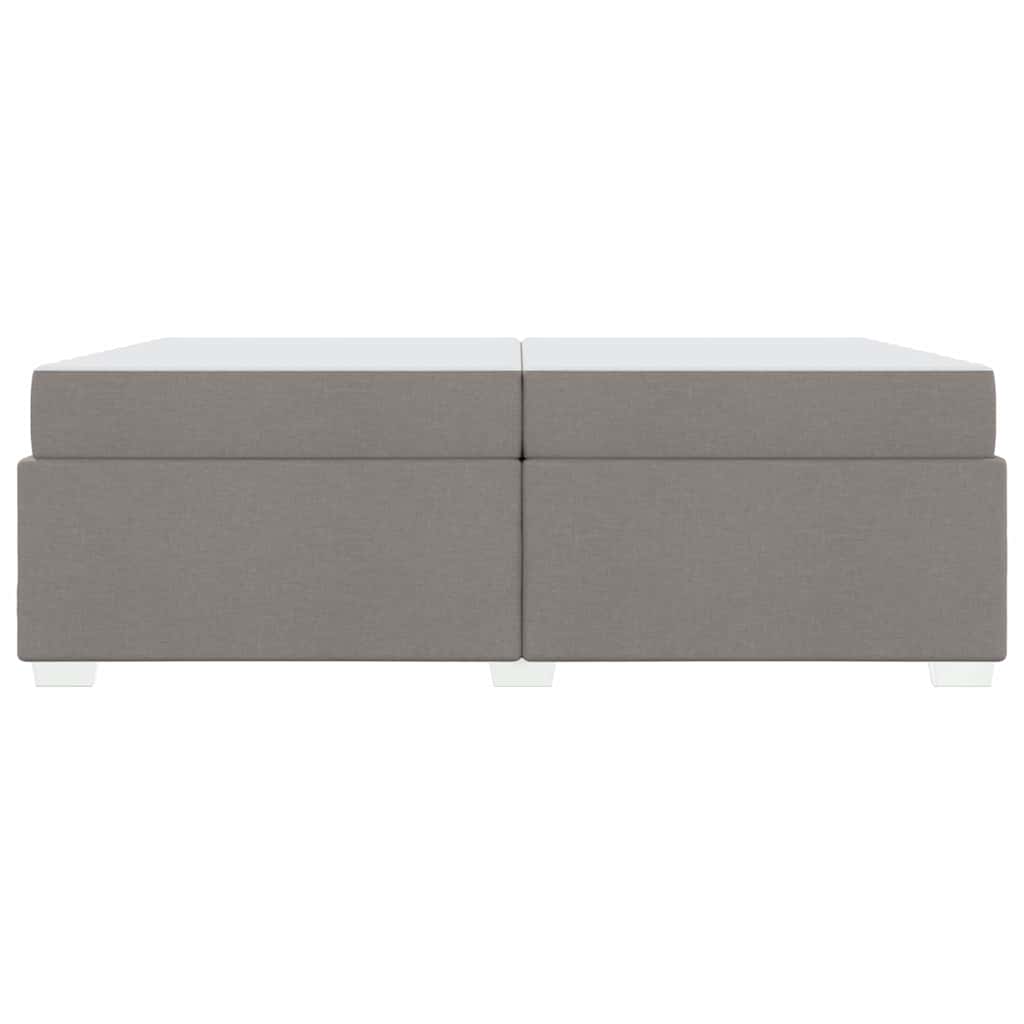 vidaXL Σκελετός Κρεβατιού με στρώμα Taupe 200 x 200 cm ύφασμα