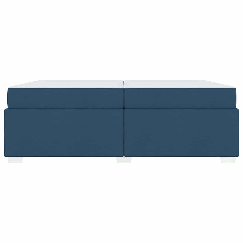 vidaXL Σκελετός Κρεβατιού με στρώμα Μπλε 200 x 200 cm ύφασμα