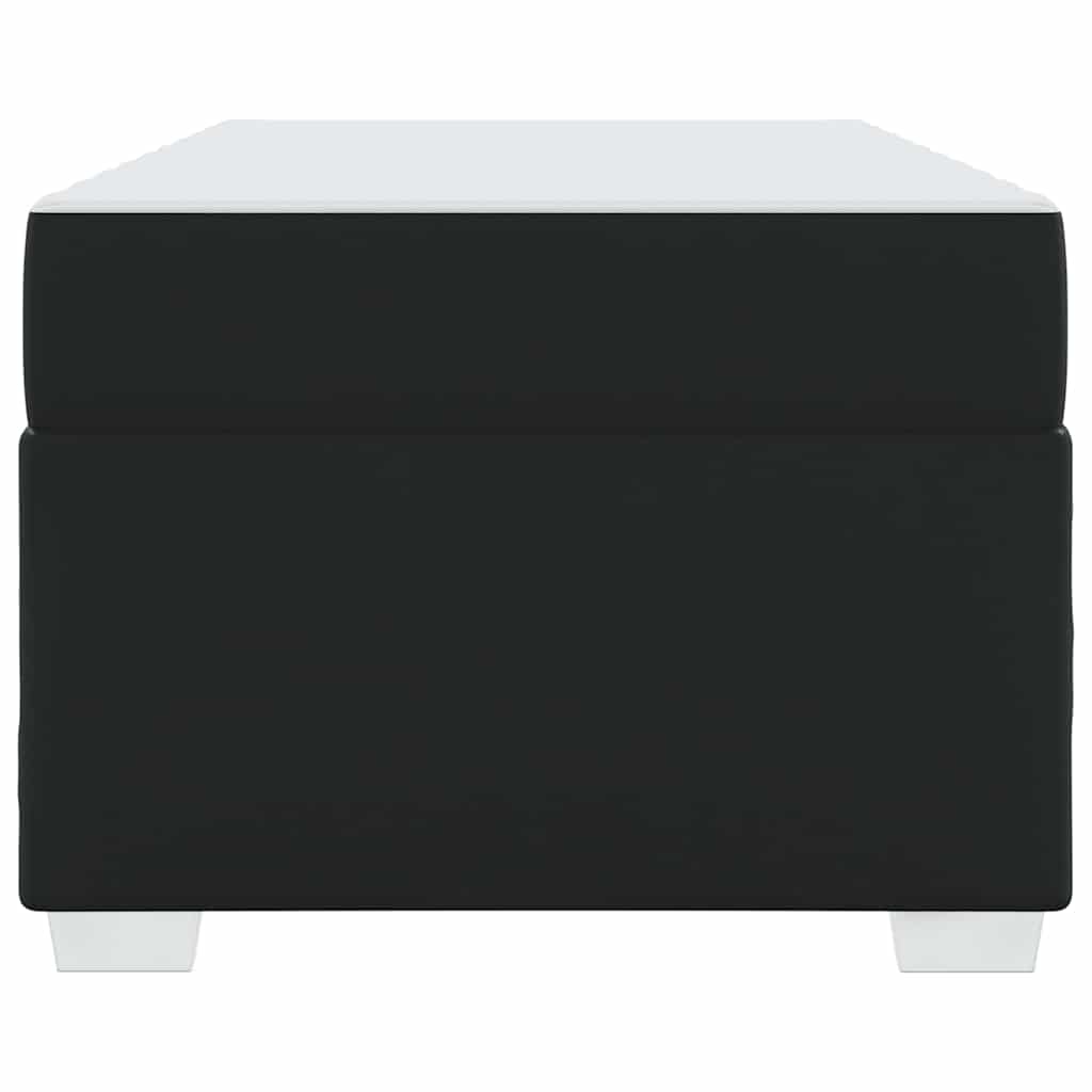 vidaXL Σκελετός Κρεβατιού Μαύρο 90 x 200 cm Τεχνητό δέρμα