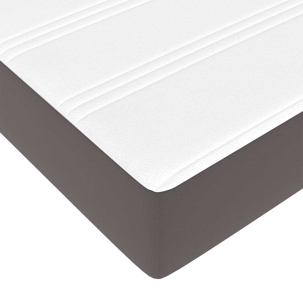vidaXL Σκελετός Κρεβατιού Γκρι 100 x 200 cm Τεχνητό δέρμα