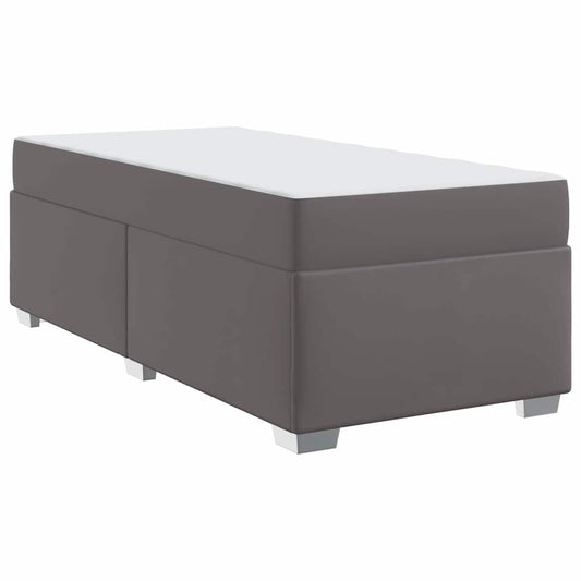 vidaXL Σκελετός Κρεβατιού Γκρι 100 x 200 cm Τεχνητό δέρμα