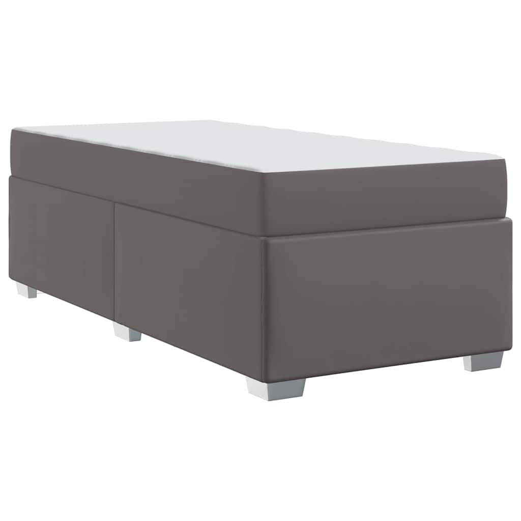 vidaXL Σκελετός Κρεβατιού Γκρι 100 x 200 cm Τεχνητό δέρμα