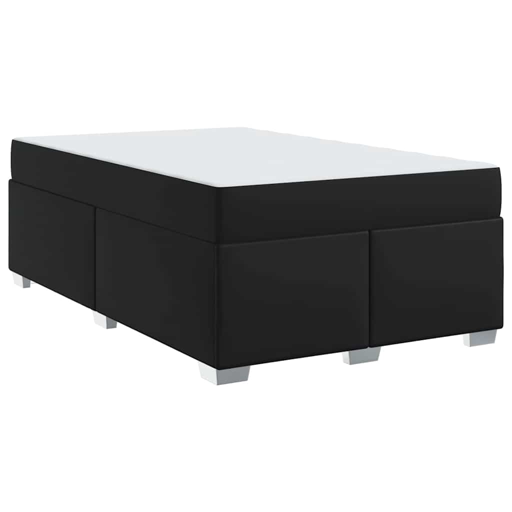 vidaXL Σκελετός Κρεβατιού Μαύρο 120 x 190 cm Τεχνητό δέρμα