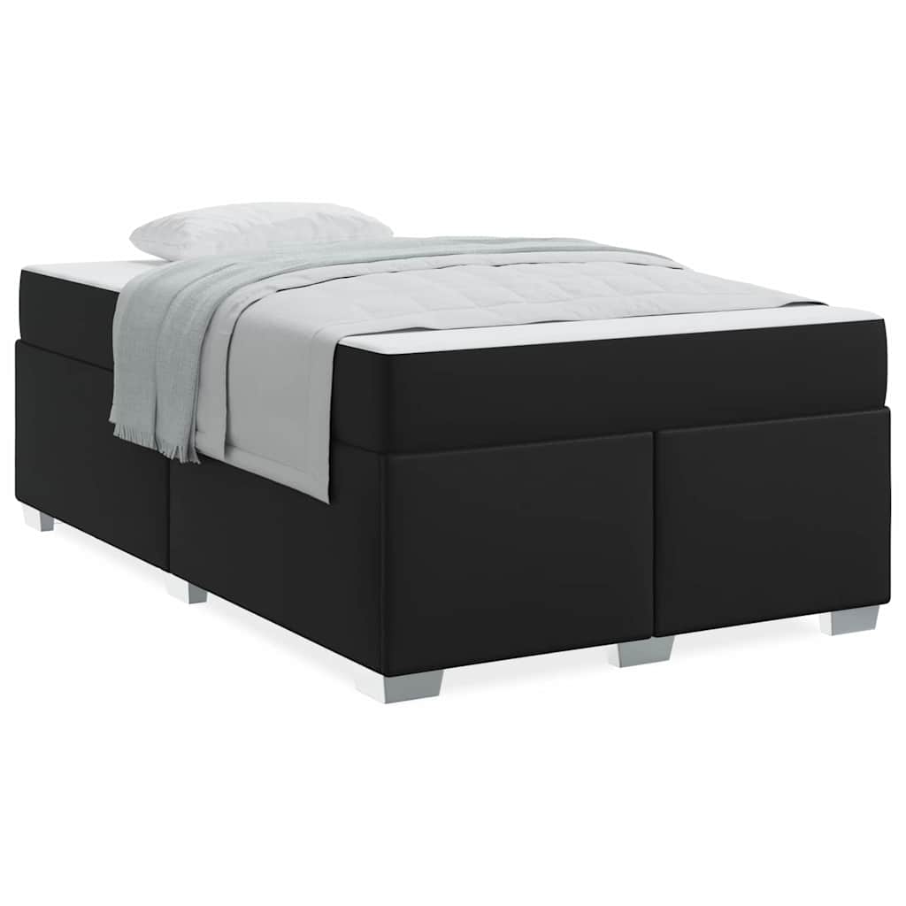 vidaXL Σκελετός Κρεβατιού Μαύρο 120 x 190 cm Τεχνητό δέρμα