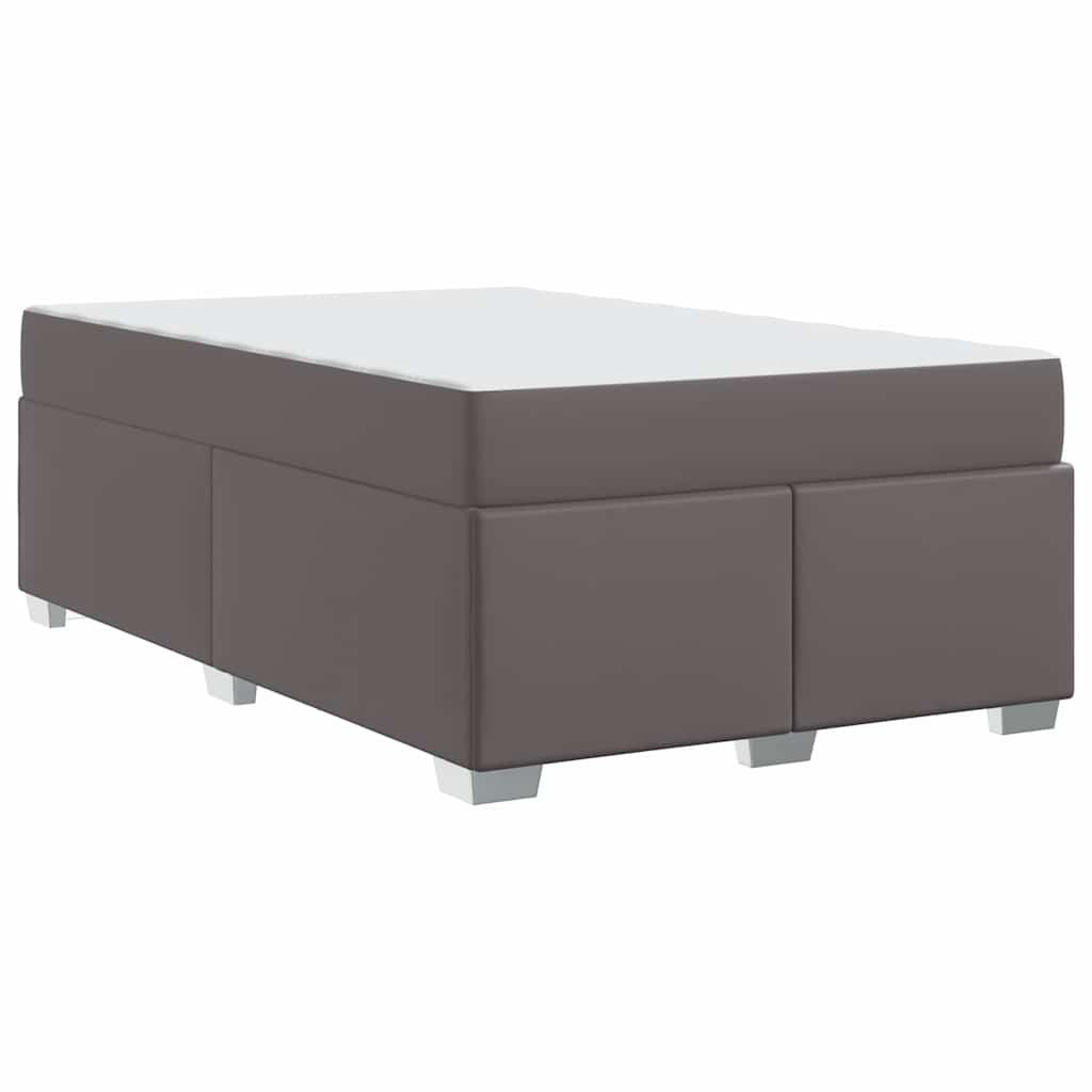 vidaXL Σκελετός Κρεβατιού με στρώμα Γκρι 120 x 190 cm ύφασμα
