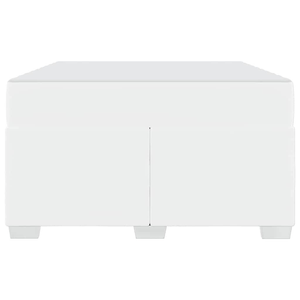 vidaXL Σκελετός Κρεβατιού με στρώμα Λευκό 120 x 200 cm ύφασμα