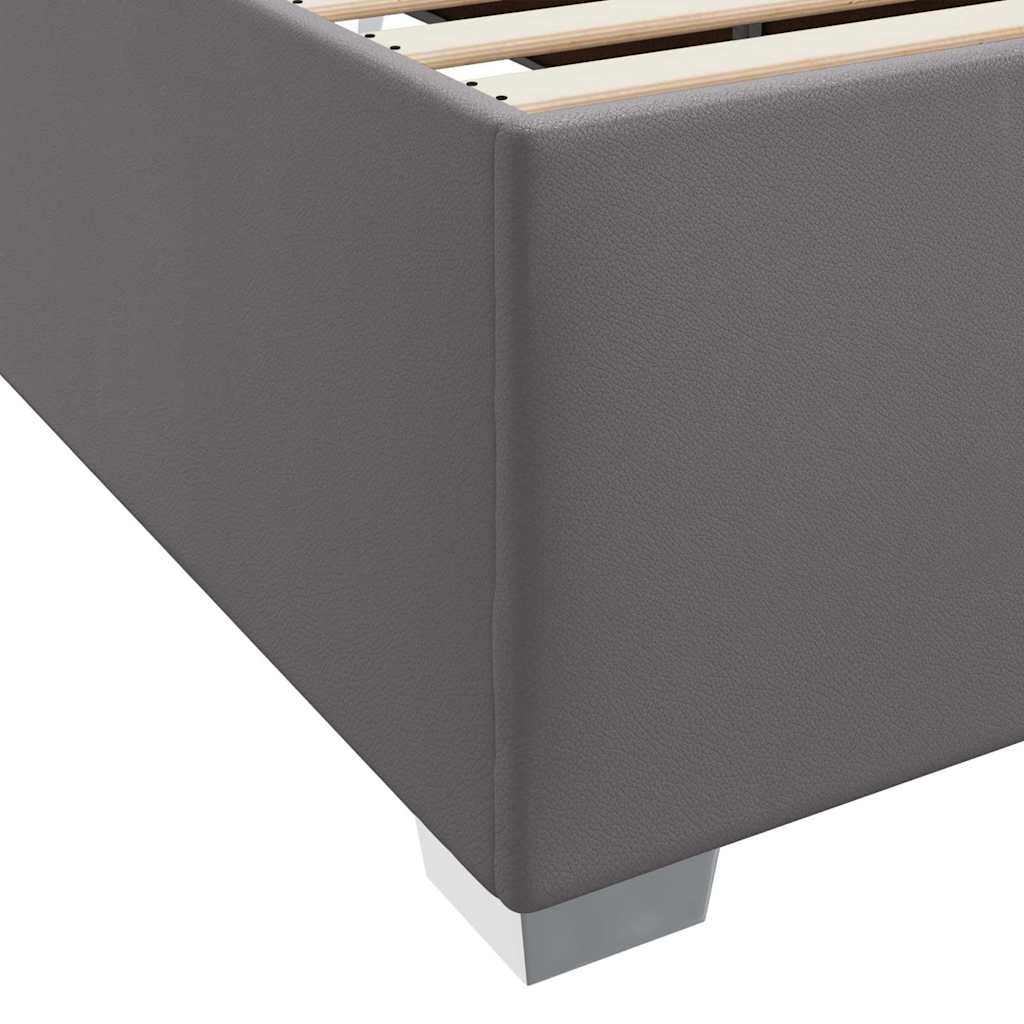 vidaXL Σκελετός Κρεβατιού με στρώμα Γκρι 120 x 200 cm ύφασμα