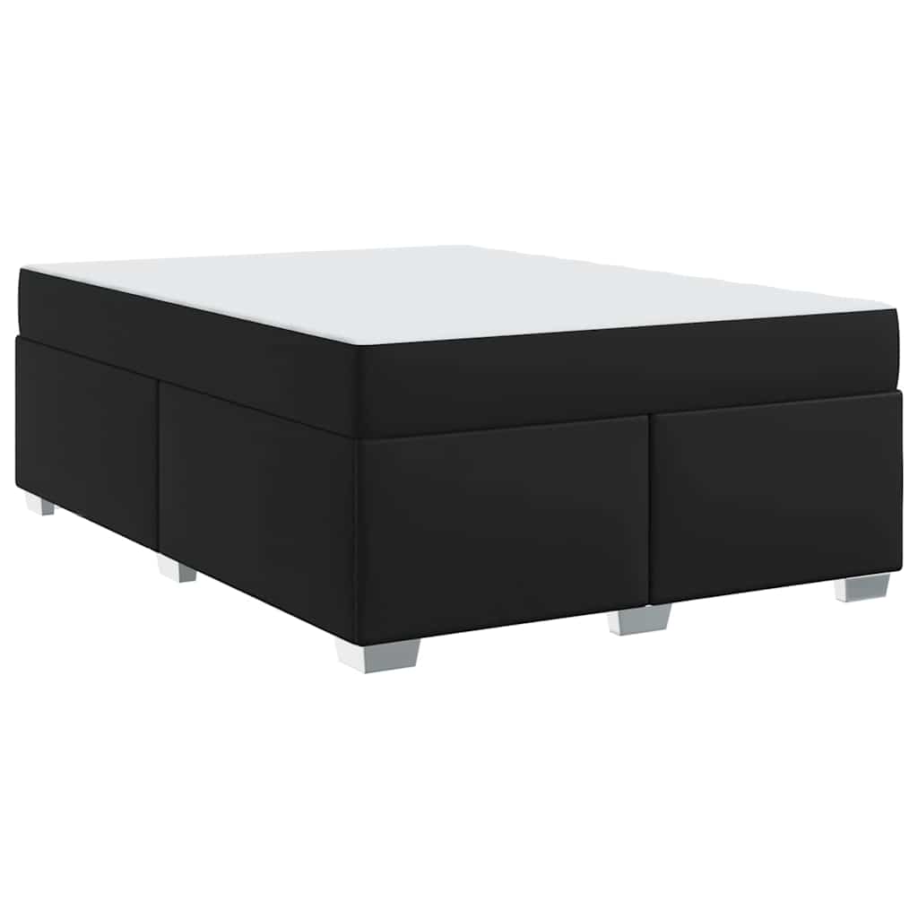 vidaXL Σκελετός Κρεβατιού Μαύρο 140 x 200 cm Τεχνητό δέρμα