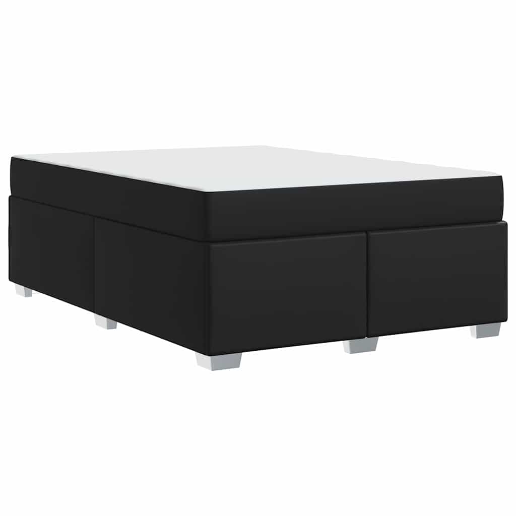 vidaXL Σκελετός Κρεβατιού Μαύρο 140 x 200 cm Τεχνητό δέρμα