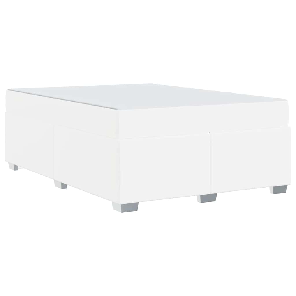 vidaXL Σκελετός Κρεβατιού με στρώμα Λευκό 140 x 200 cm ύφασμα