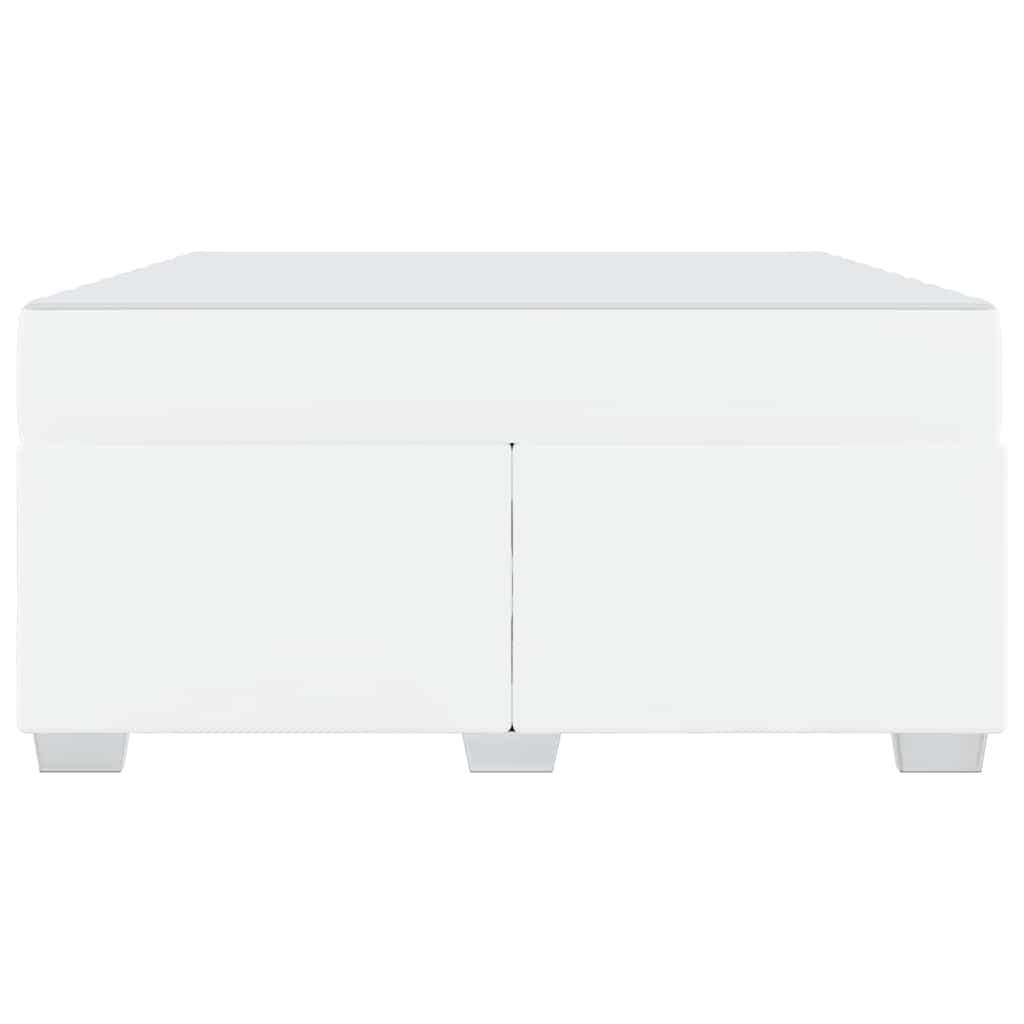 vidaXL Σκελετός Κρεβατιού με στρώμα Λευκό 140 x 200 cm ύφασμα