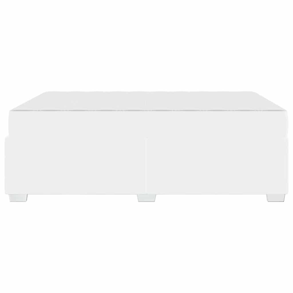vidaXL Σκελετός Κρεβατιού με στρώμα Λευκό 140 x 200 cm ύφασμα