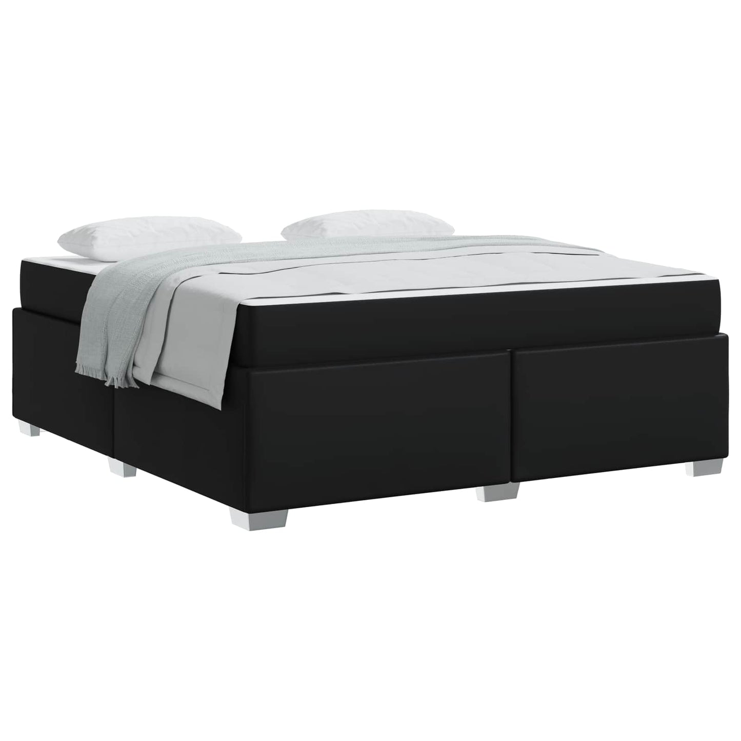 vidaXL Σκελετός Κρεβατιού με στρώμα Μαύρο 180 x 200 cm ύφασμα