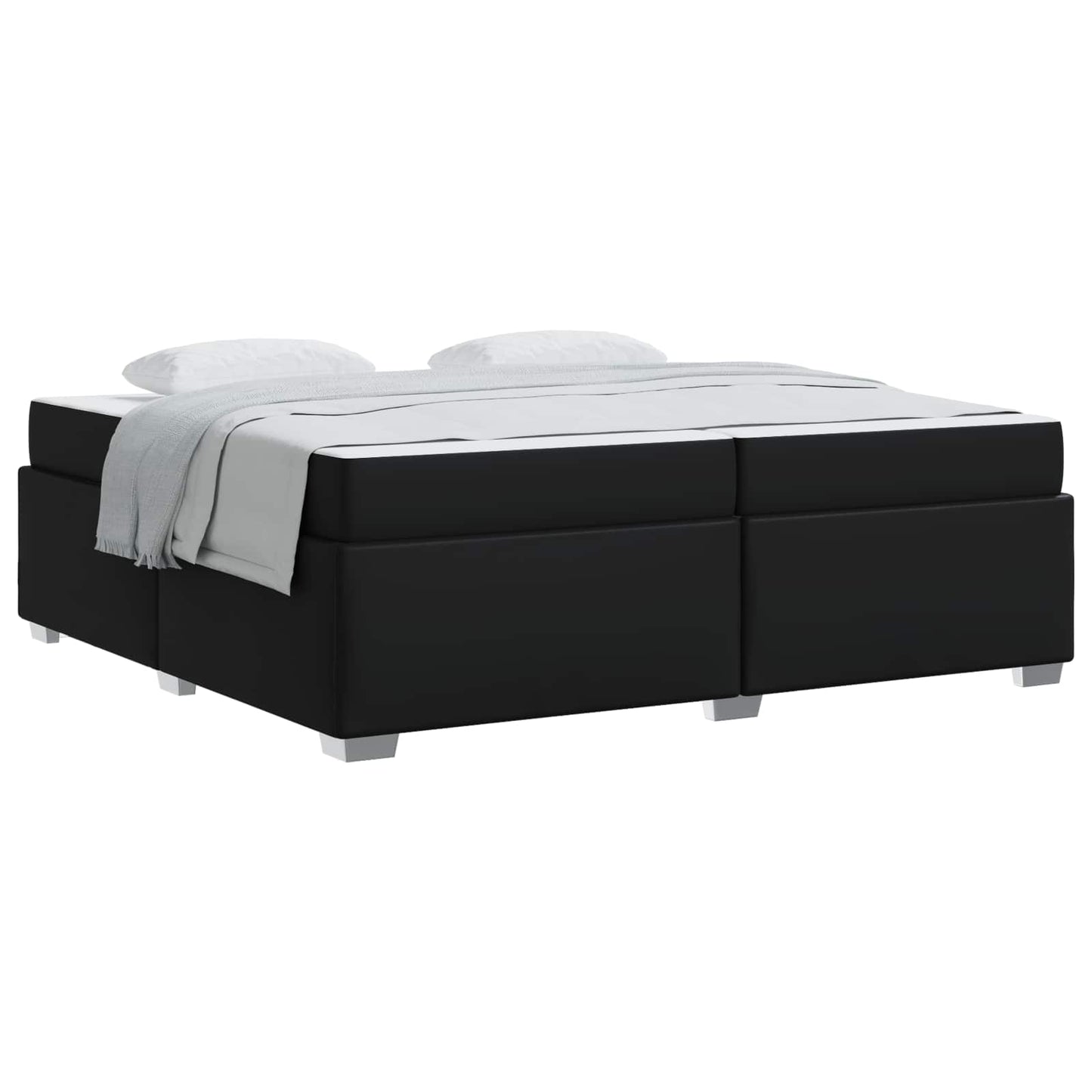 vidaXL Σκελετός Κρεβατιού Μαύρο 200 x 200 cm PVC