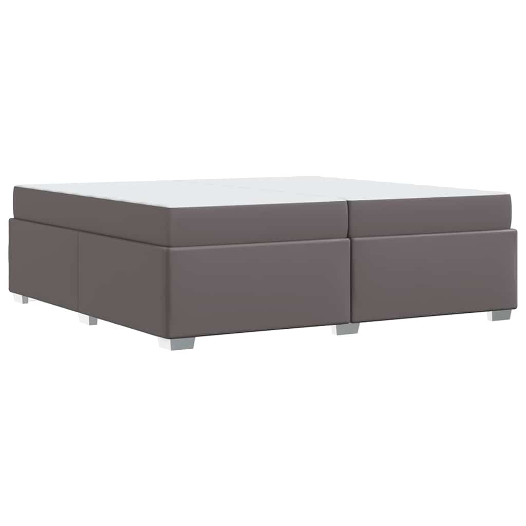 vidaXL Σκελετός Κρεβατιού με στρώμα Γκρι 200 x 200 cm ύφασμα