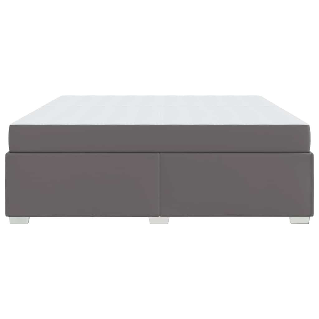 vidaXL Σκελετός Κρεβατιού με στρώμα Γκρι 200 x 200 cm ύφασμα