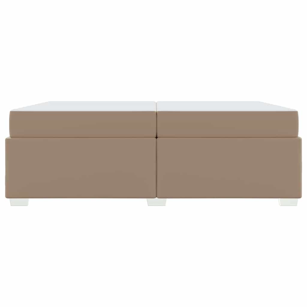 vidaXL Σκελετός Κρεβατιού Καπουτσίνο 200 x 200 cm PVC