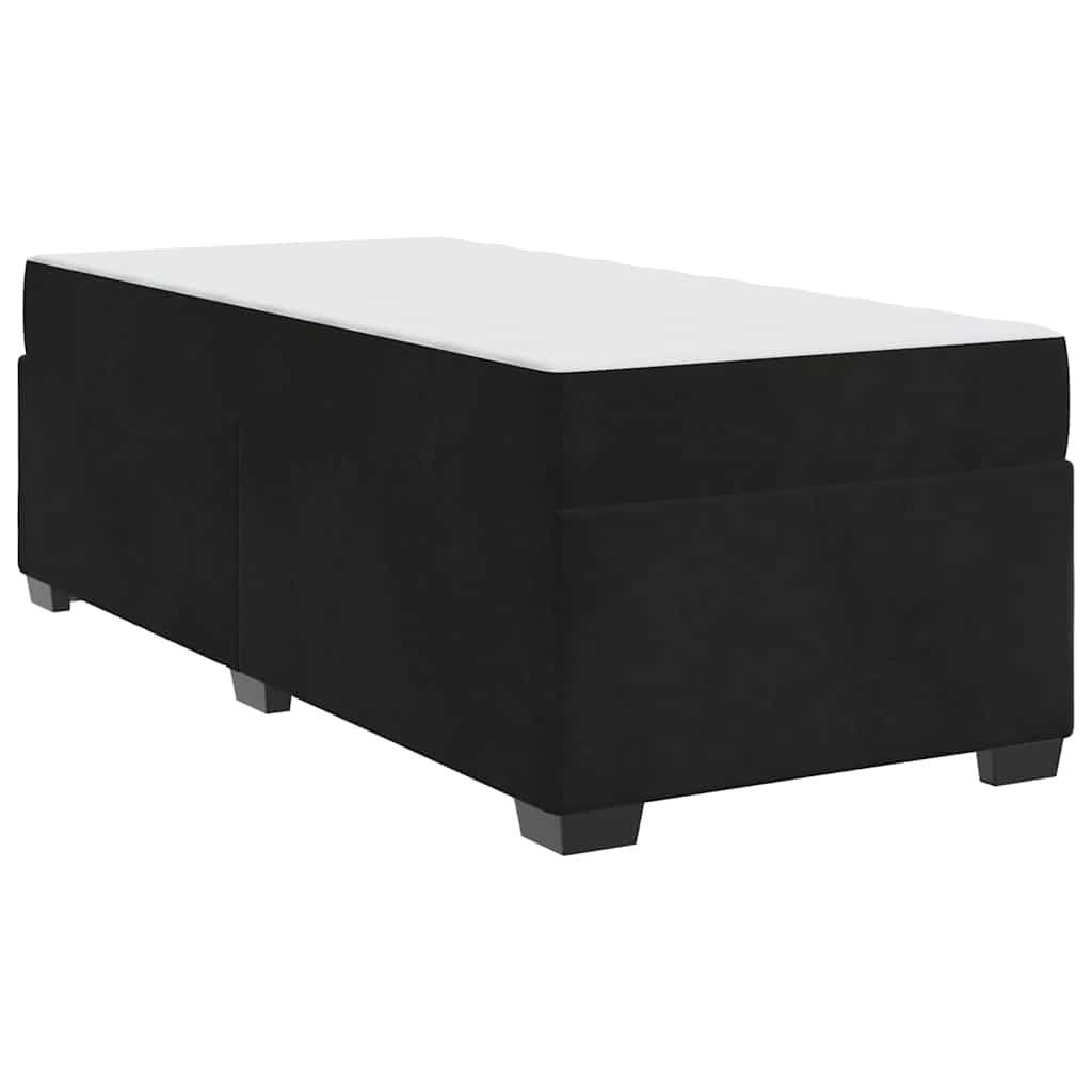 vidaXL Σκελετός κρεβατιού με στρώμα Μαύρο 90 x 190 cm Βελούδο