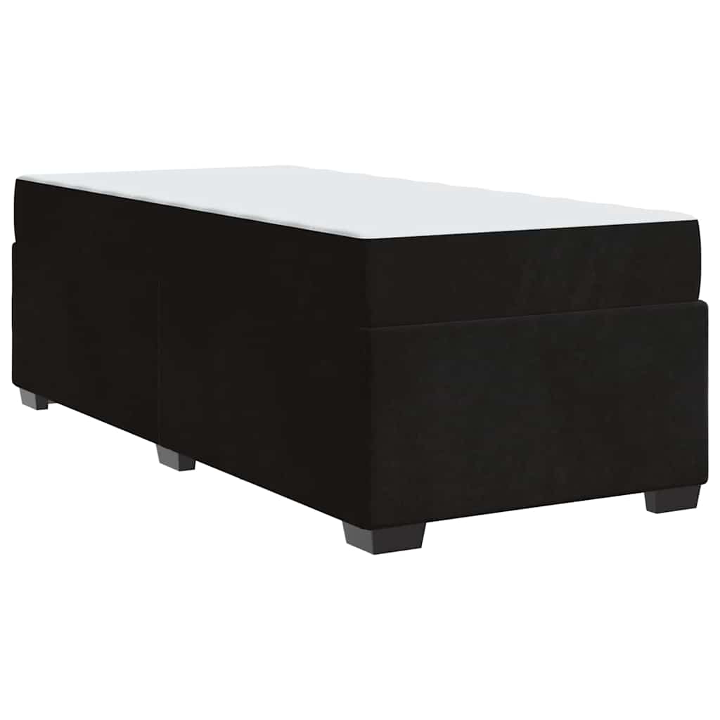 vidaXL Σκελετός κρεβατιού με στρώμα Μαύρο 90 x 190 cm Βελούδο