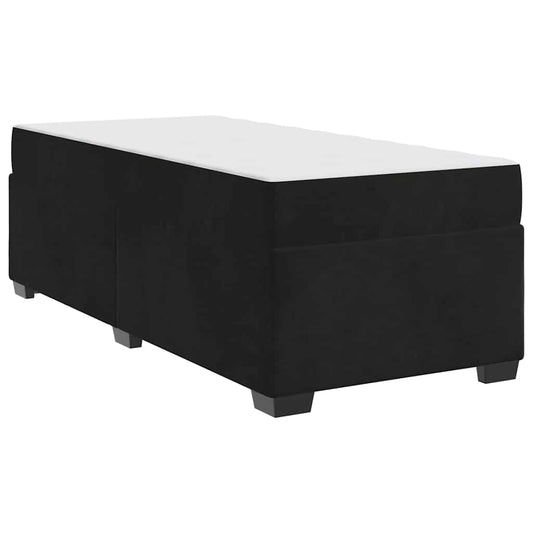 vidaXL Σκελετός κρεβατιού με στρώμα Μαύρο 100 x 200 cm Βελούδο