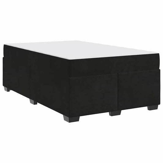 vidaXL Σκελετός κρεβατιού με στρώμα Μαύρο 120 x 190 cm Βελούδο