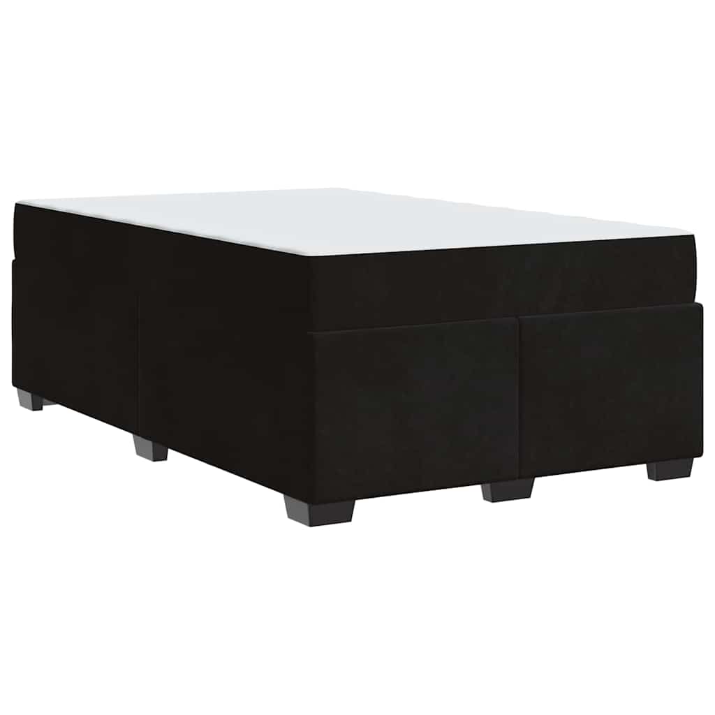 vidaXL Σκελετός κρεβατιού με στρώμα Μαύρο 120 x 190 cm Βελούδο