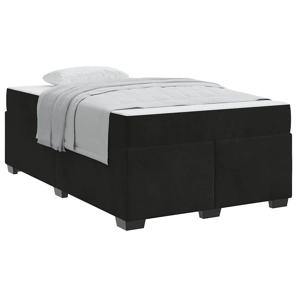 vidaXL Σκελετός κρεβατιού με στρώμα Μαύρο 120 x 200 cm Βελούδο
