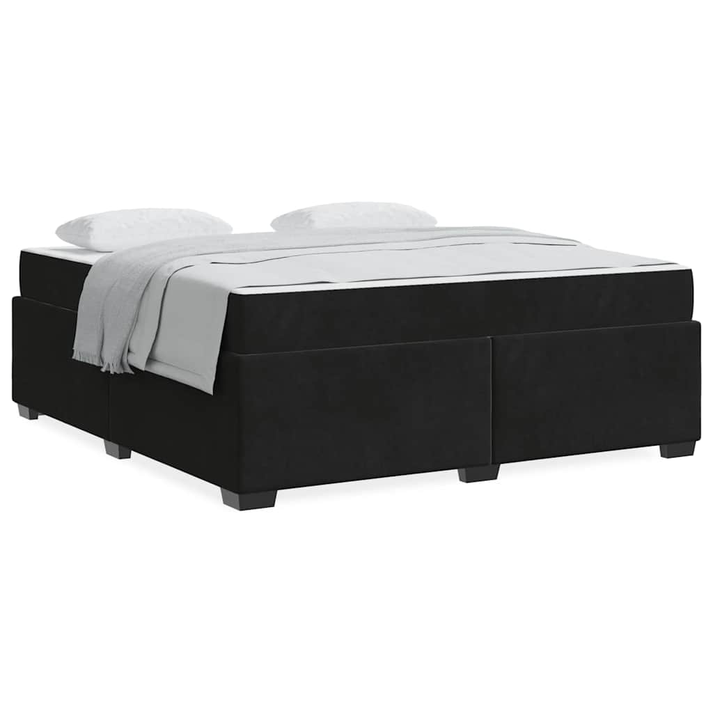 vidaXL Σκελετός Κρεβατιού με στρώμα Μαύρο 180 x 200 cm Βελούδο