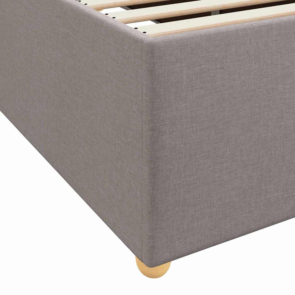 vidaXL Σκελετός Κρεβατιού με στρώμα Taupe 80 x 200 cm ύφασμα