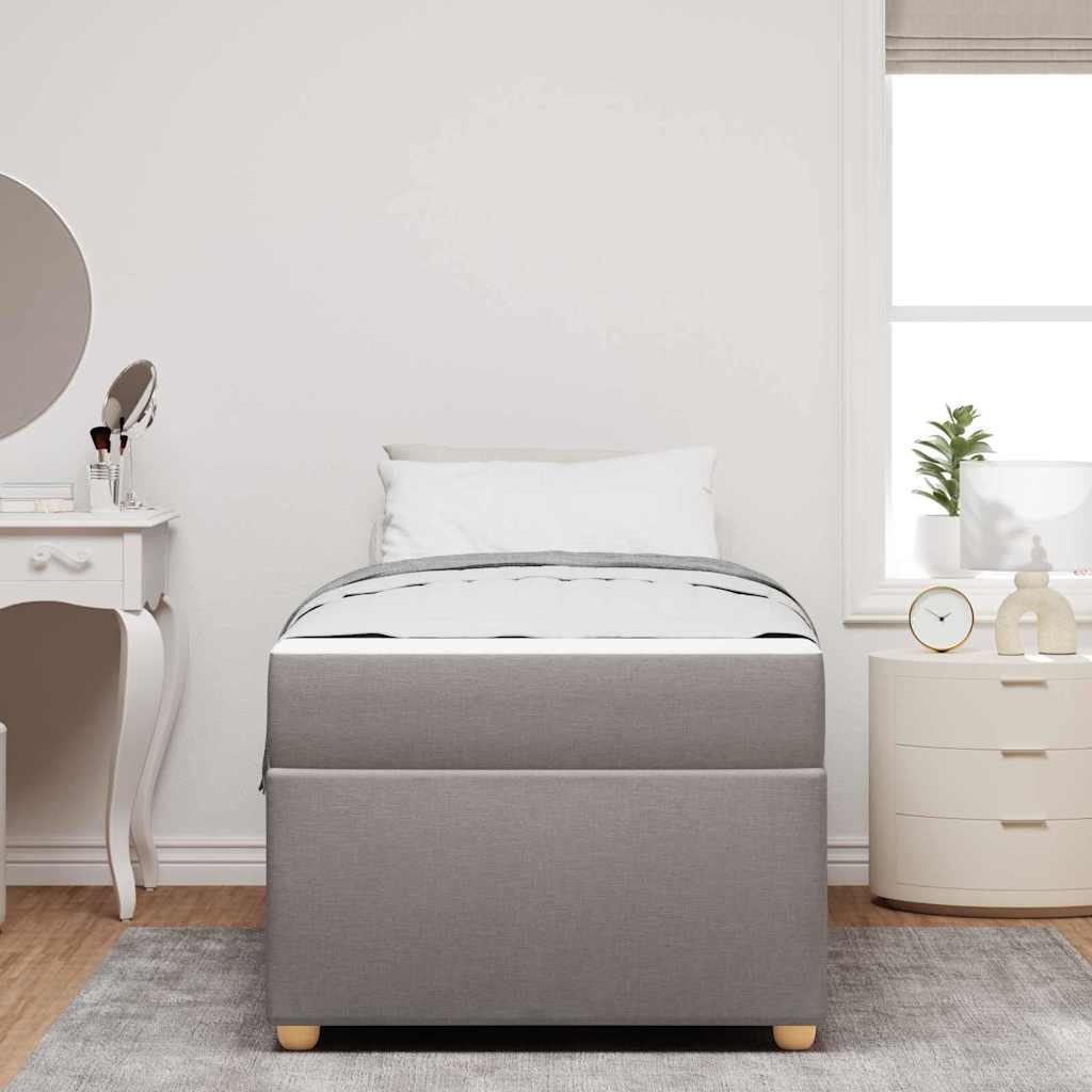 vidaXL Σκελετός Κρεβατιού με στρώμα Taupe 80 x 200 cm ύφασμα