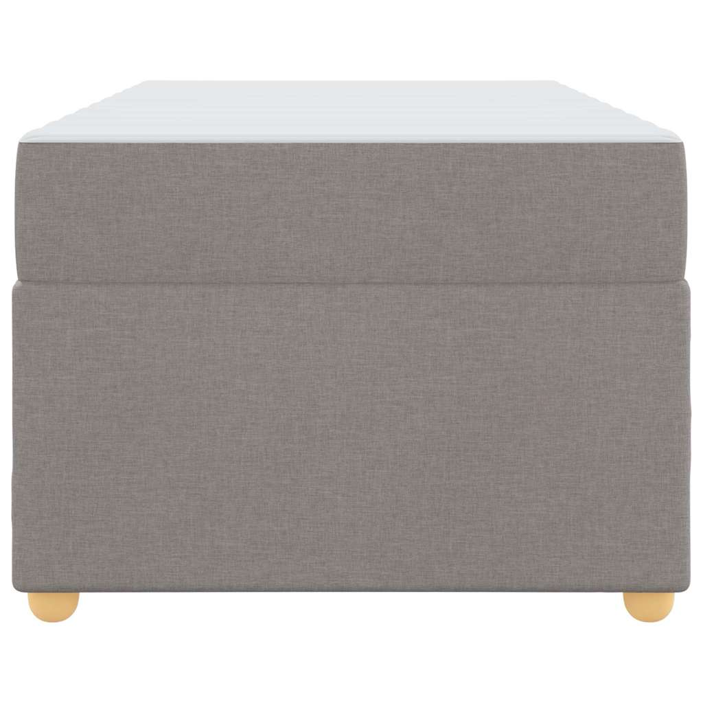 vidaXL Σκελετός Κρεβατιού με στρώμα Taupe 90 x 200 cm ύφασμα