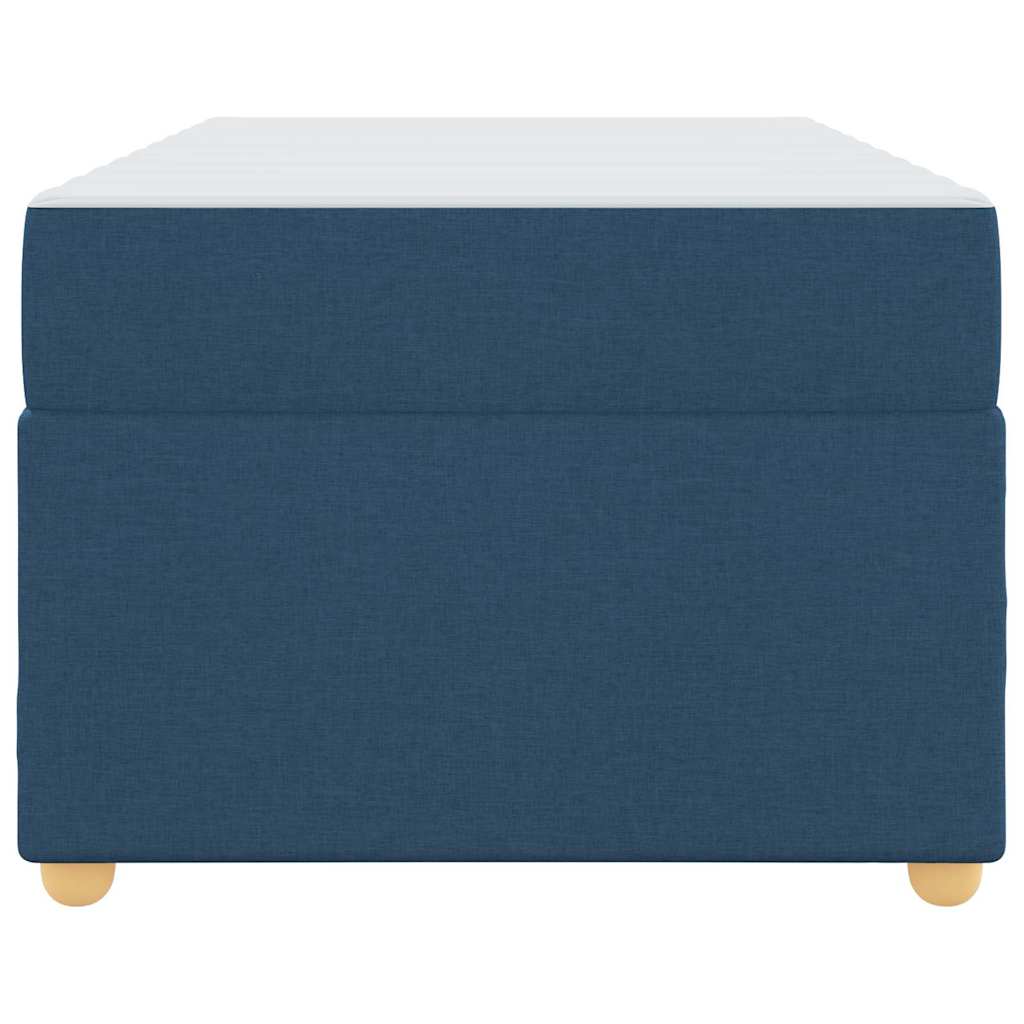 vidaXL Σκελετός Κρεβατιού με στρώμα Μπλε 90 x 200 cm ύφασμα