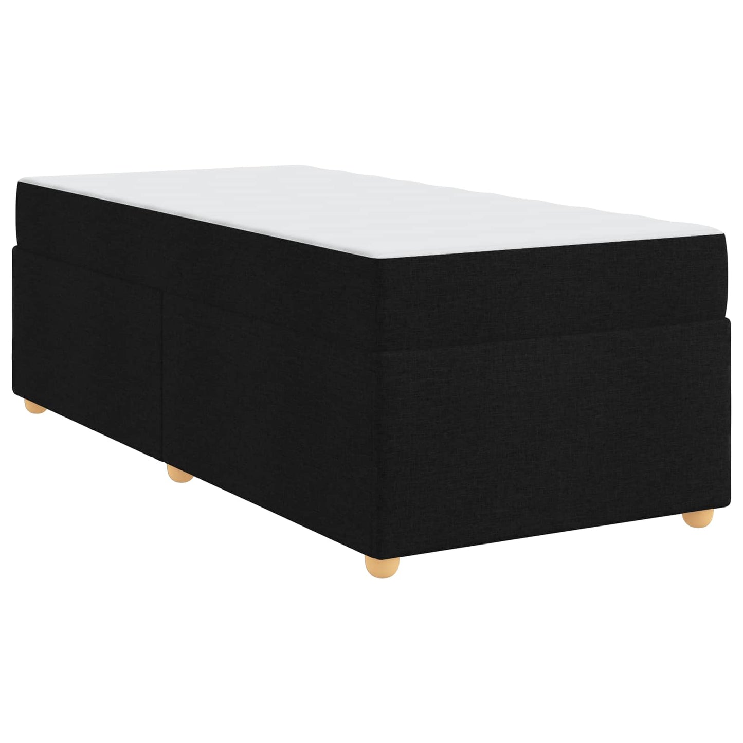 vidaXL Σκελετός Κρεβατιού με στρώμα Μαύρο 100 x 200 cm ύφασμα