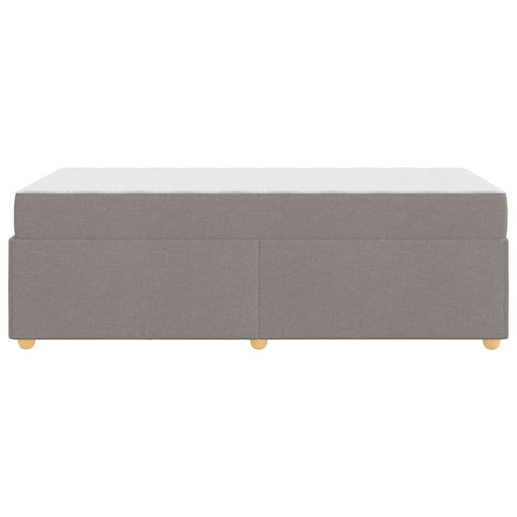 vidaXL Σκελετός Κρεβατιού με στρώμα Taupe 100 x 200 cm ύφασμα