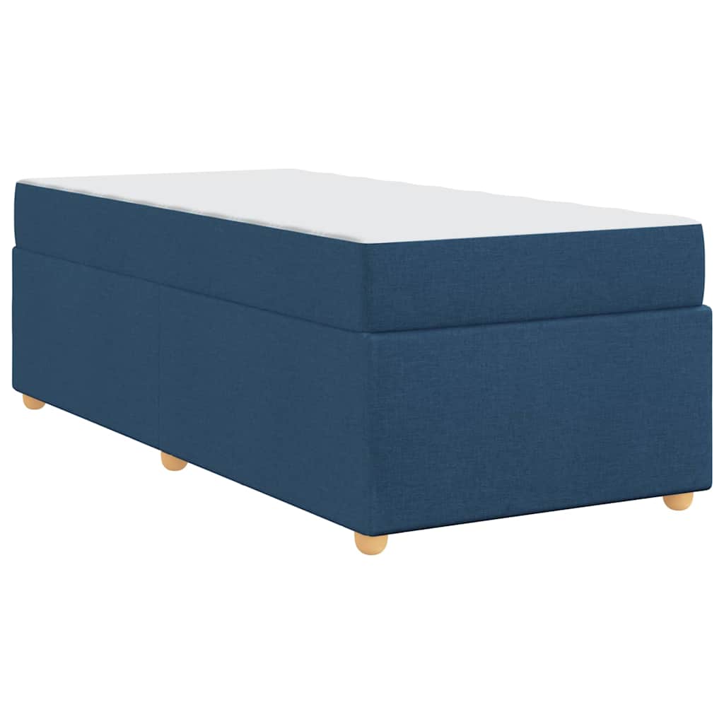 vidaXL Σκελετός Κρεβατιού με στρώμα Μπλε 100 x 200 cm ύφασμα
