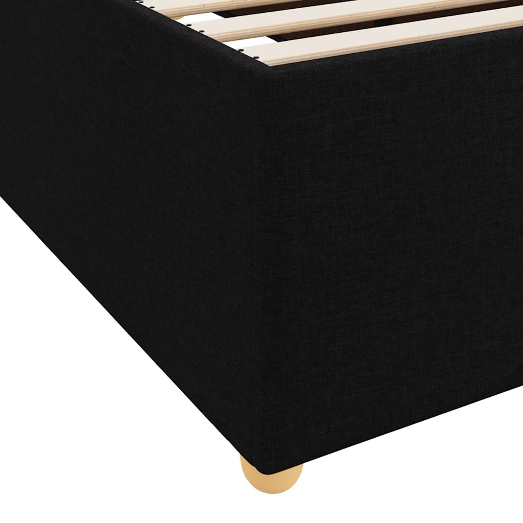 vidaXL Σκελετός Κρεβατιού με στρώμα Μαύρο 120 x 190 cm ύφασμα