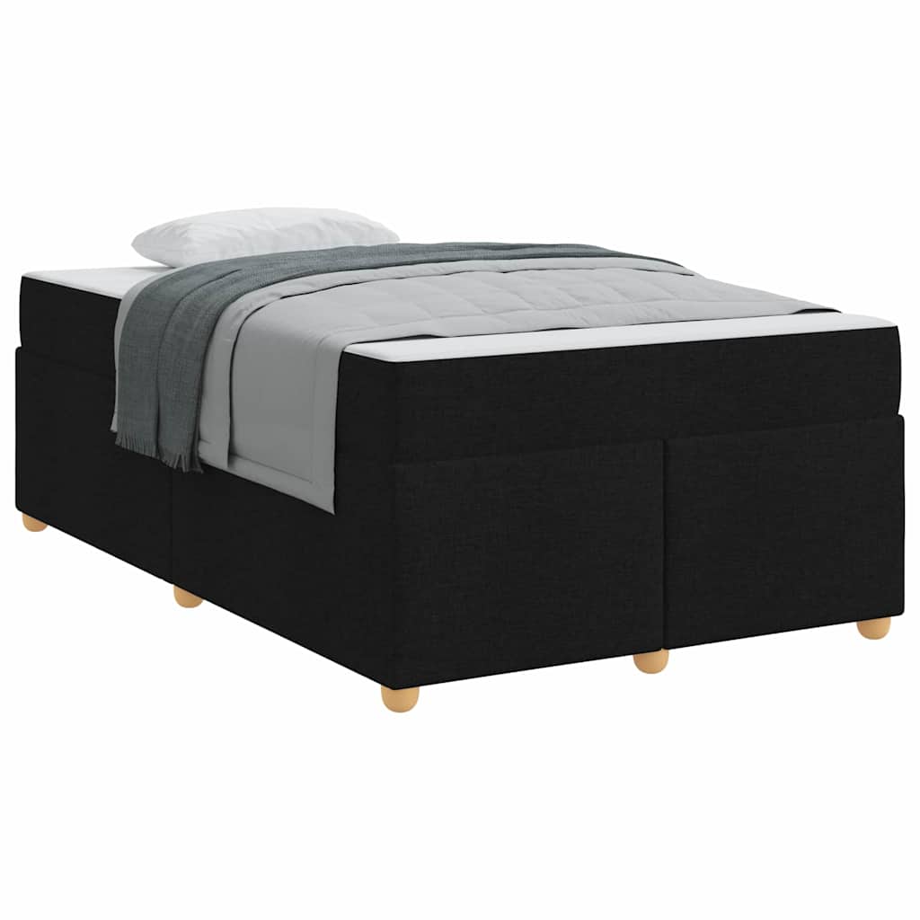 vidaXL Σκελετός Κρεβατιού με στρώμα Μαύρο 120 x 190 cm ύφασμα
