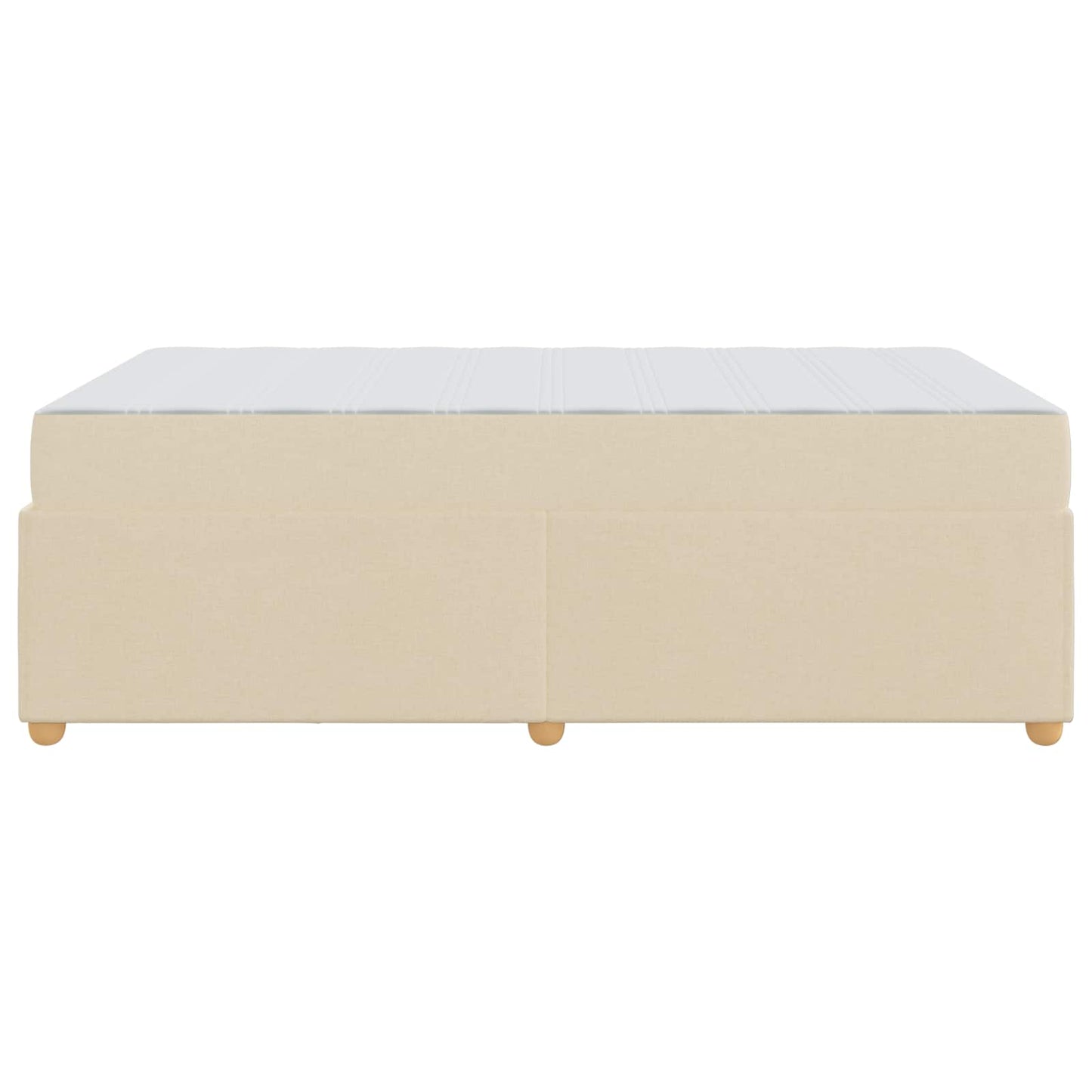 vidaXL Σκελετός Κρεβατιού με στρώμα Κρεμ 120 x 190 cm ύφασμα