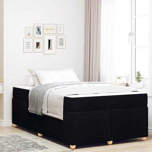 vidaXL Σκελετός Κρεβατιού με στρώμα Μαύρο 120 x 200 cm ύφασμα