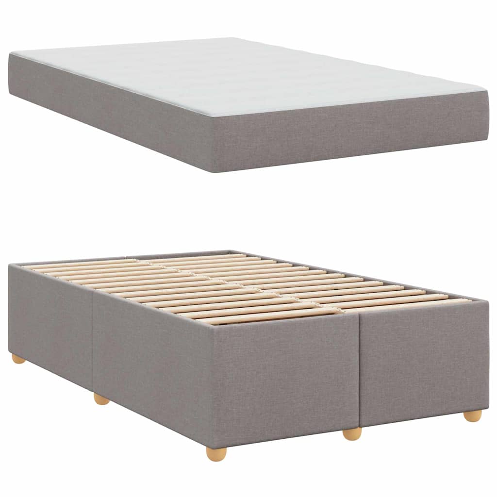 vidaXL Σκελετός Κρεβατιού με στρώμα Taupe 120 x 200 cm ύφασμα