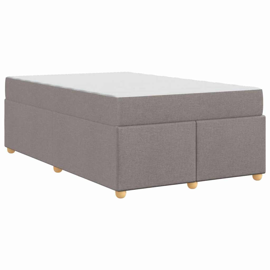 vidaXL Σκελετός Κρεβατιού με στρώμα Taupe 120 x 200 cm ύφασμα