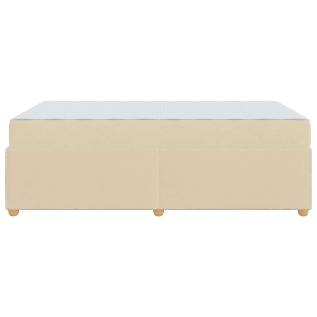 vidaXL Σκελετός Κρεβατιού με στρώμα Κρεμ 120 x 200 cm ύφασμα
