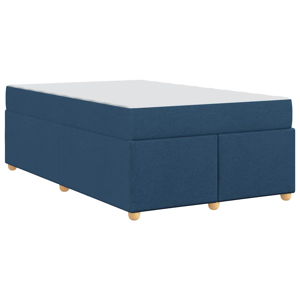 vidaXL Σκελετός Κρεβατιού με στρώμα Μπλε 120 x 200 cm ύφασμα