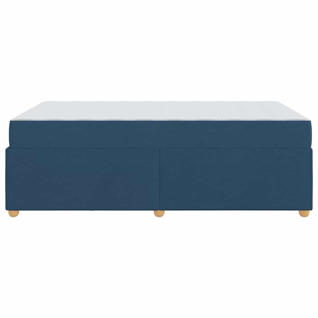 vidaXL Σκελετός Κρεβατιού με στρώμα Μπλε 120 x 200 cm ύφασμα