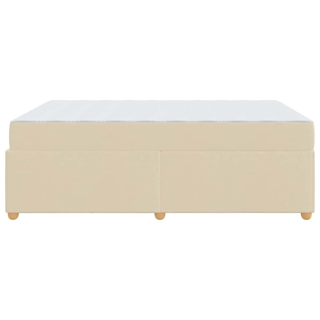 vidaXL Σκελετός Κρεβατιού με στρώμα Κρεμ 140 x 200 cm ύφασμα
